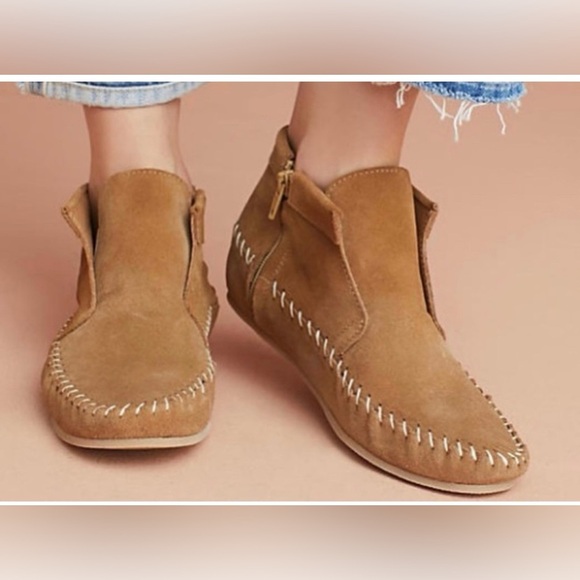 Matt Bernson Bandit Tan Suede leather moccasin boot boots women’s‎ size 9 EUC - Picture 1 of 9